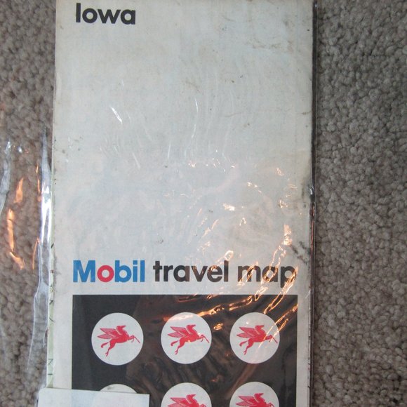 Mobil Other - 1974 Mobil Travel Map Of Iowa